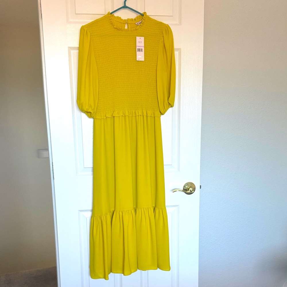 Nanette Lepore Yellow Smocked  Dress